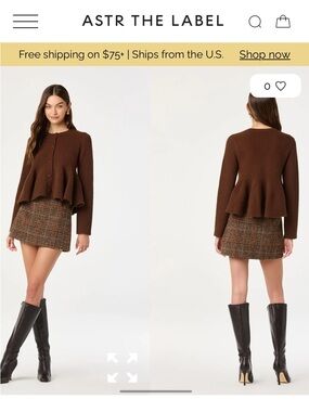 Astr Chocolate Brown sweater